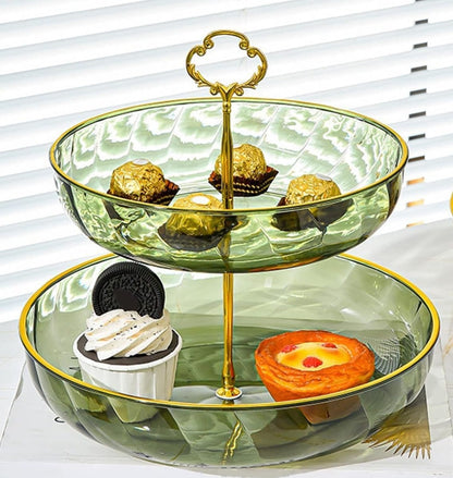 Floral 2-Tier Serving Tray | Modern Display Tray