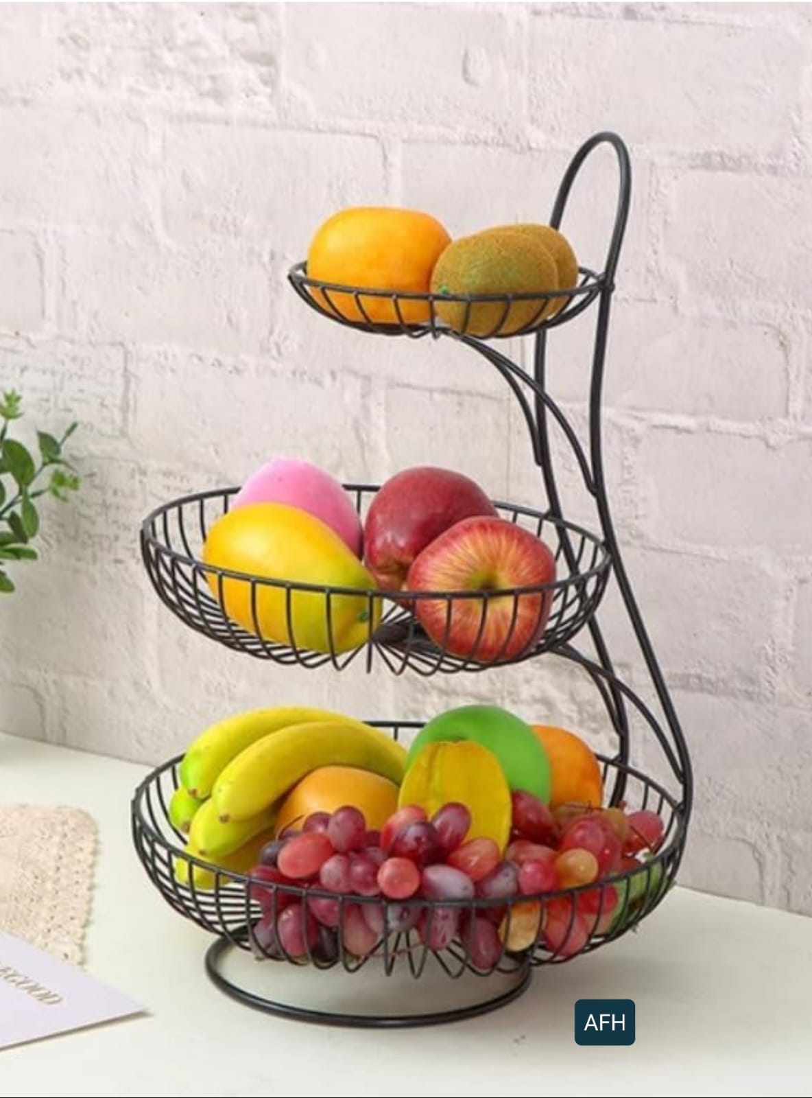 Multi-Tier Fruit Stand | Modern Kitchen Organizer | Table Organizer Basket