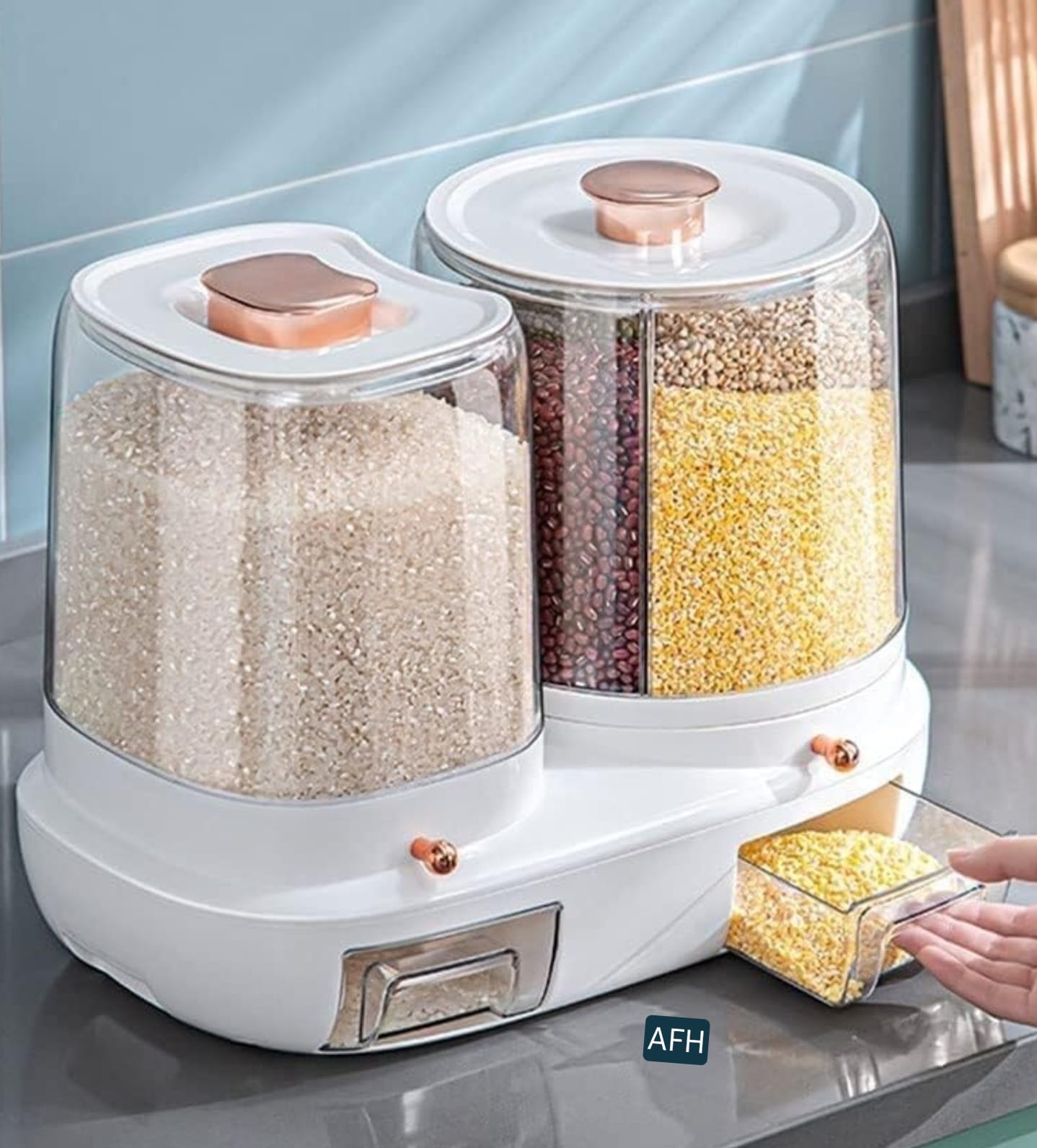 Modern Cereals Dispenser | Kitchen Storage Basket (Large)