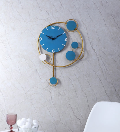 designer wall clock with pendulum