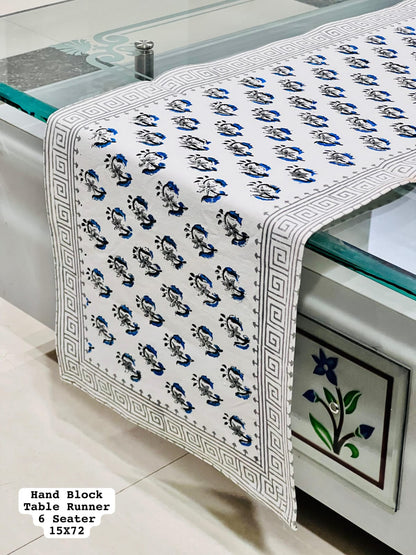 Latest hand block cotton table runner