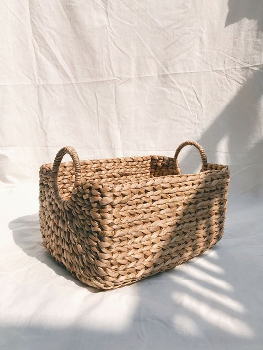 Hyacinth Basket With Handles | Hyacinth Storage Baskets - Upstyle Craft