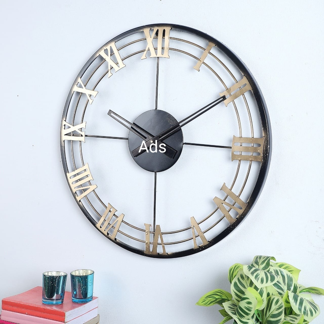 Antique Round Wall Clock (Large) - Upstyle Craft