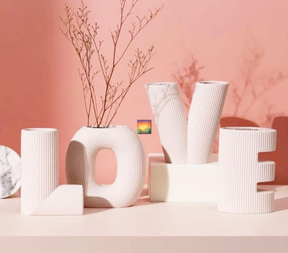 Ceramic Love Flower Vase - Upstyle Craft