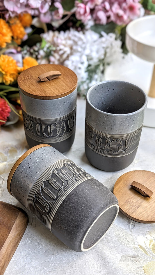 Porcelain Jars For Tea & Sugar