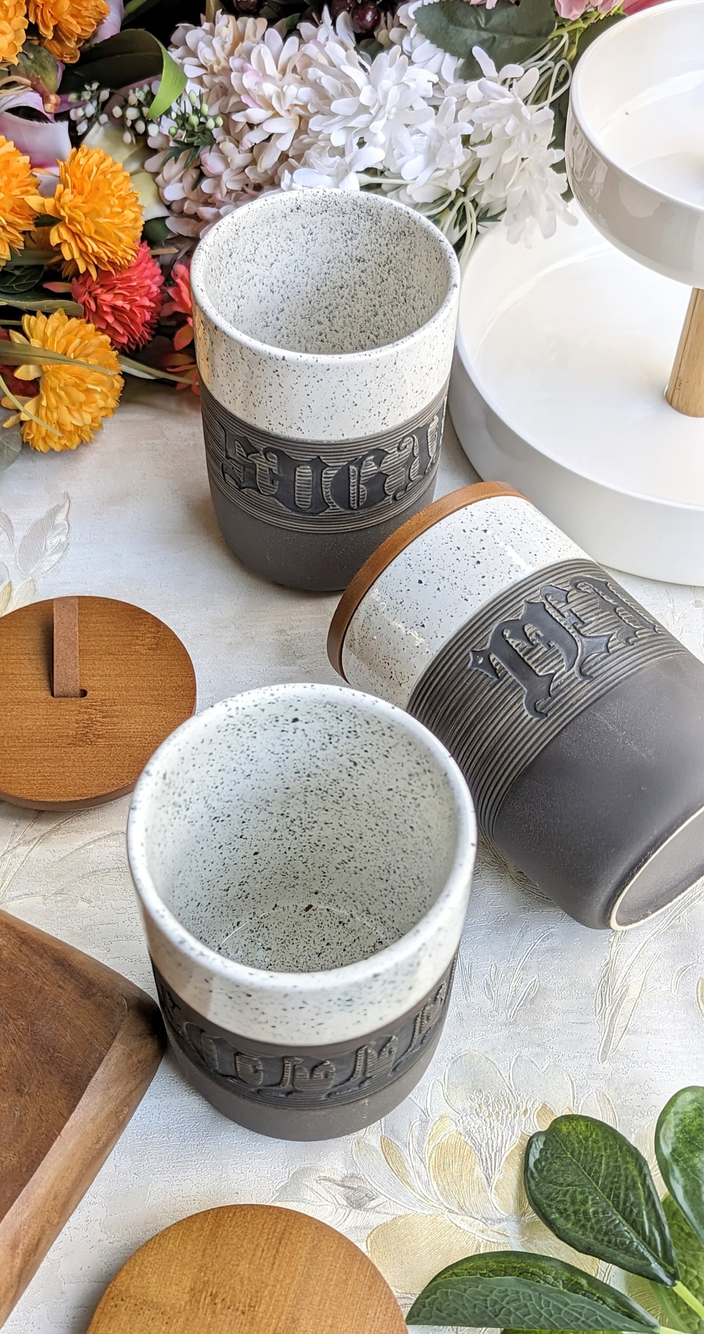 Porcelain Jars For Coffee & Sugar