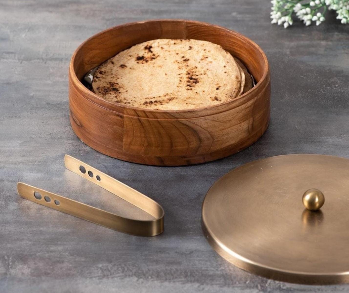 Wooden Casserole For Roti