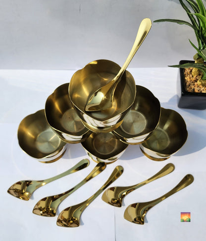 Halwa Serving Bowl and Spoon Set