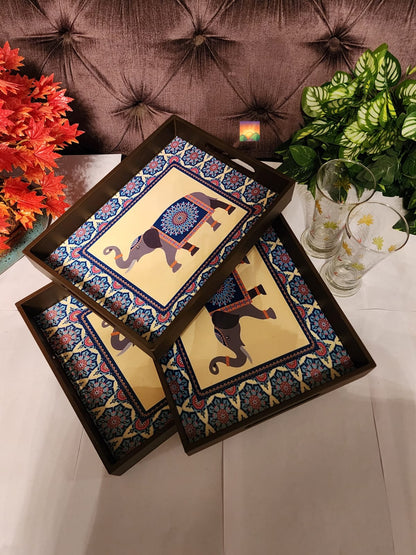 Designer Wooden Tray for Home