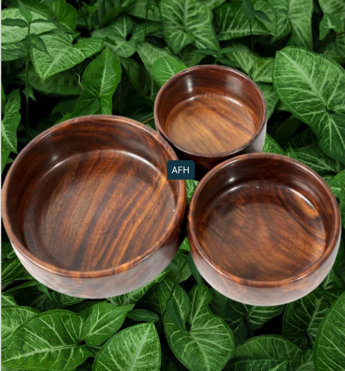 Modern Wooden Serving Bowls | Premium Wooden Bowl Set (Set of 3)