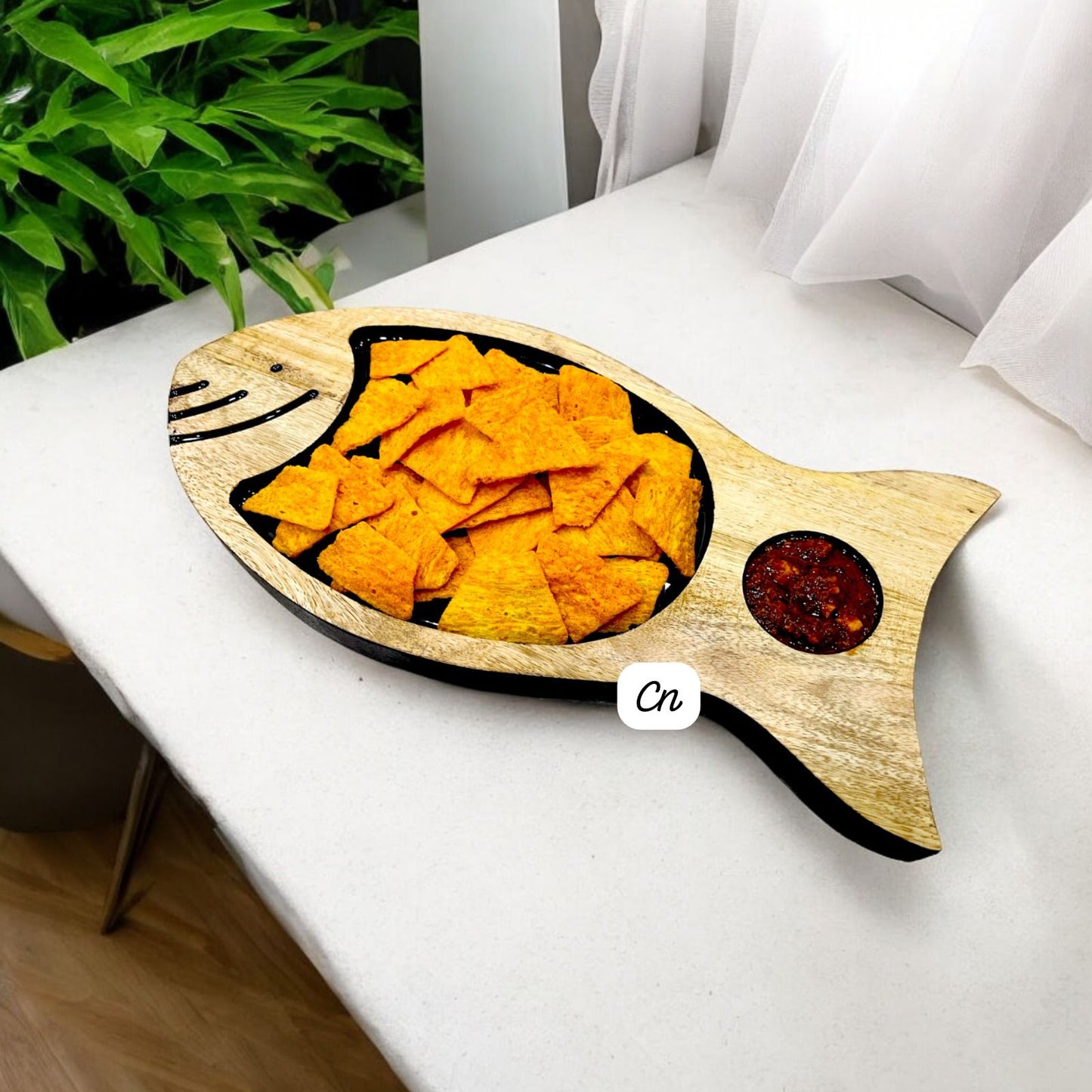 Wooden Snacks Chip and Dip Platter - Upstyle Craft