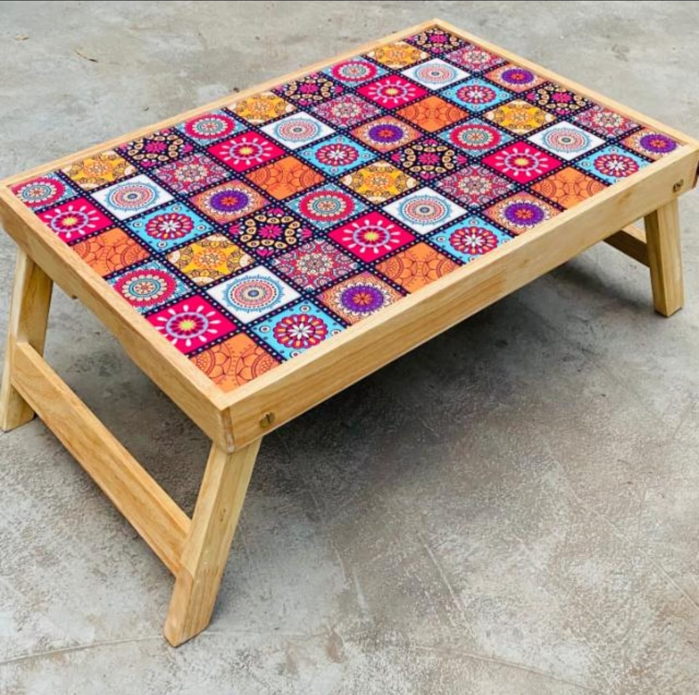 Designer Tray Cum Table | Wooden Bed Table | Wooden Study Table